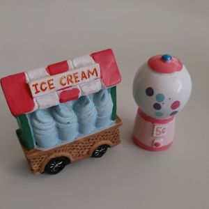 Fairy Garden Mini Ice Cream and Gumball Machine Decor